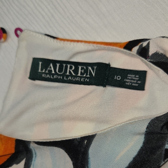 LAUREN Ralph Lauren Multicolor Patterned Dress,ZISE 0 - Picture 2 of 5